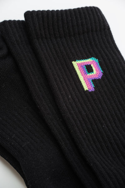 『P』gradation logo socks