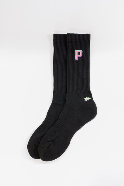 『P』gradation logo socks