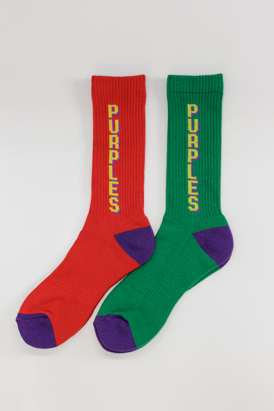 Retro font logo skater socks