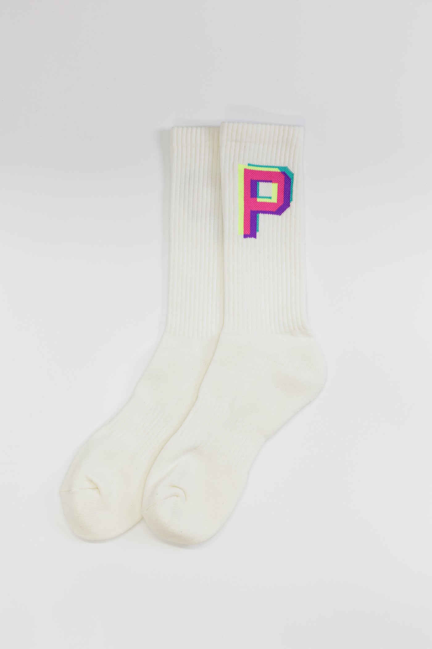 BIG 『P』gradation socks  /  ivory