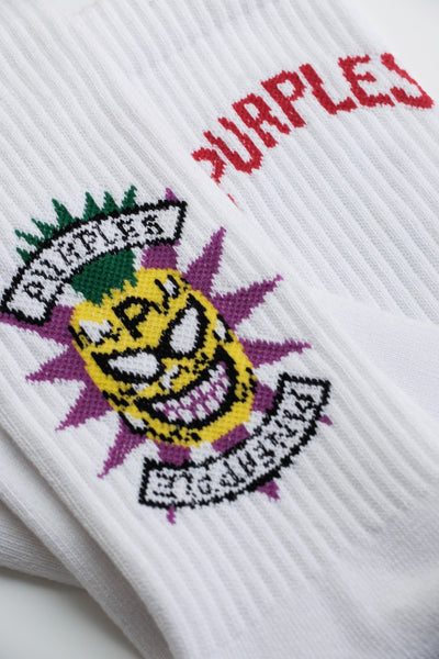 pineappleman graphic socks