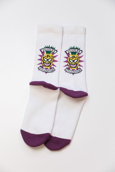 pineappleman graphic socks
