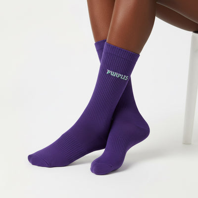 Old english logo socks -PURPLE-
