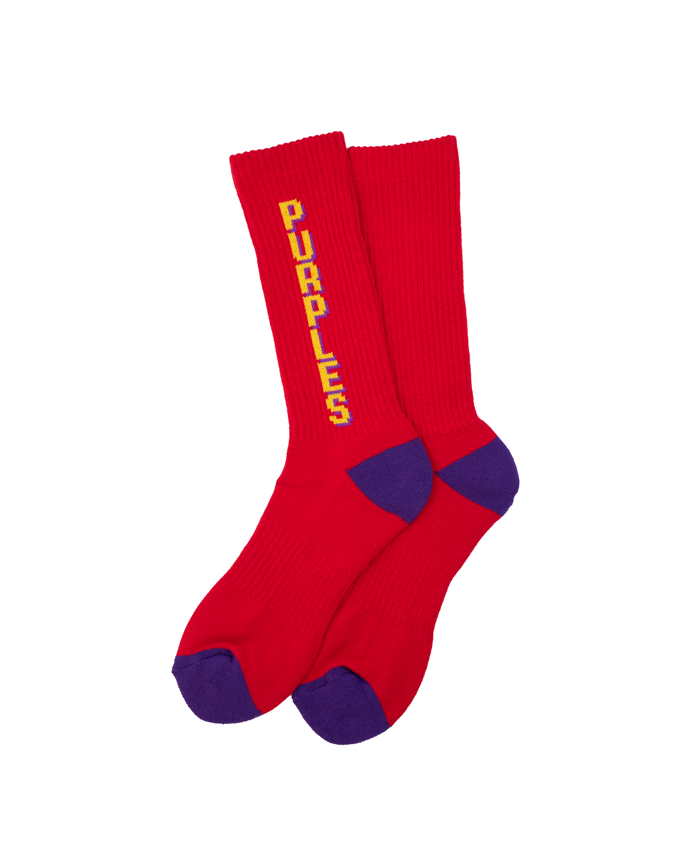 Retro font skater socks -red-