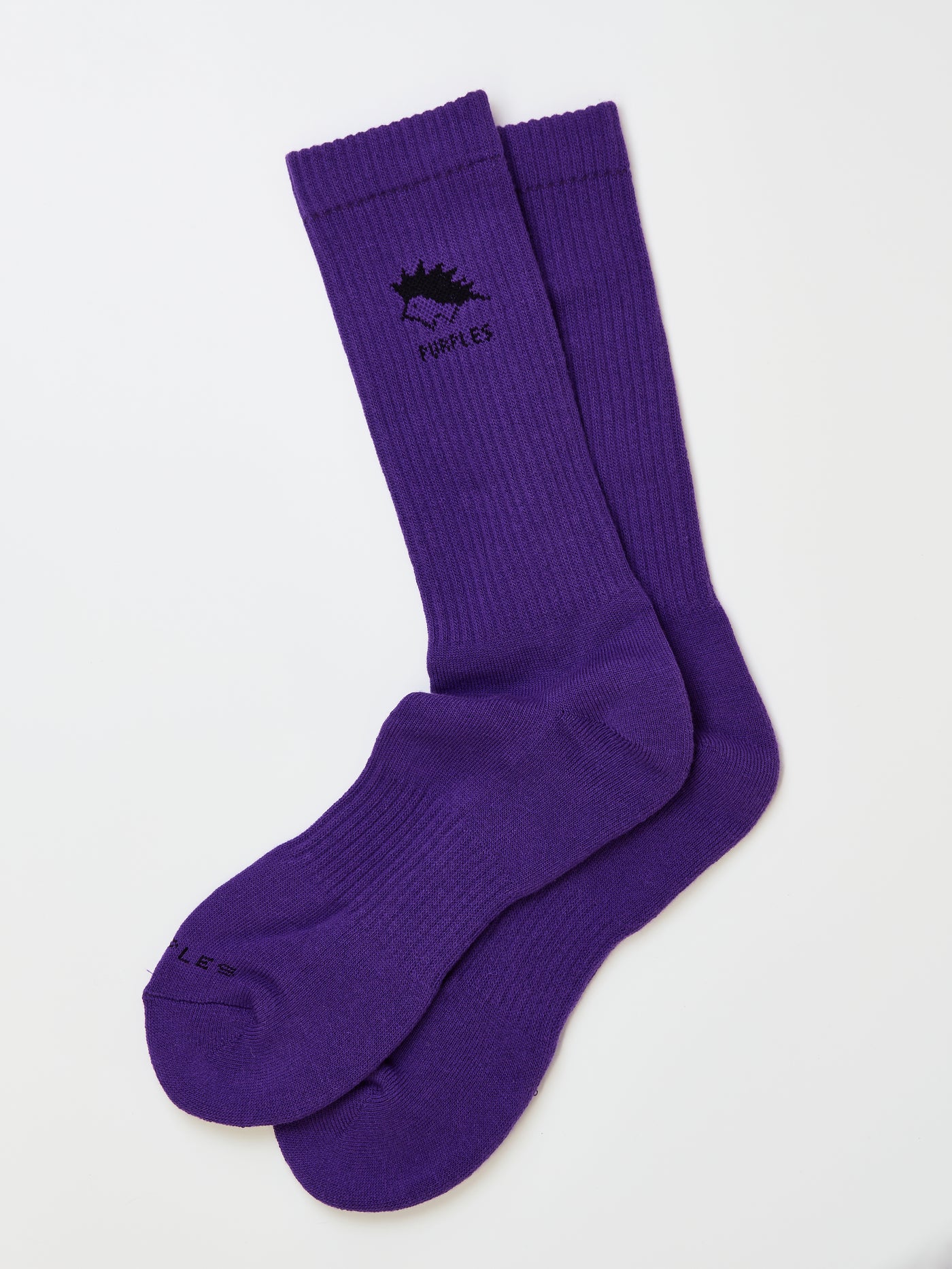Towel like color socks -PURPLE-