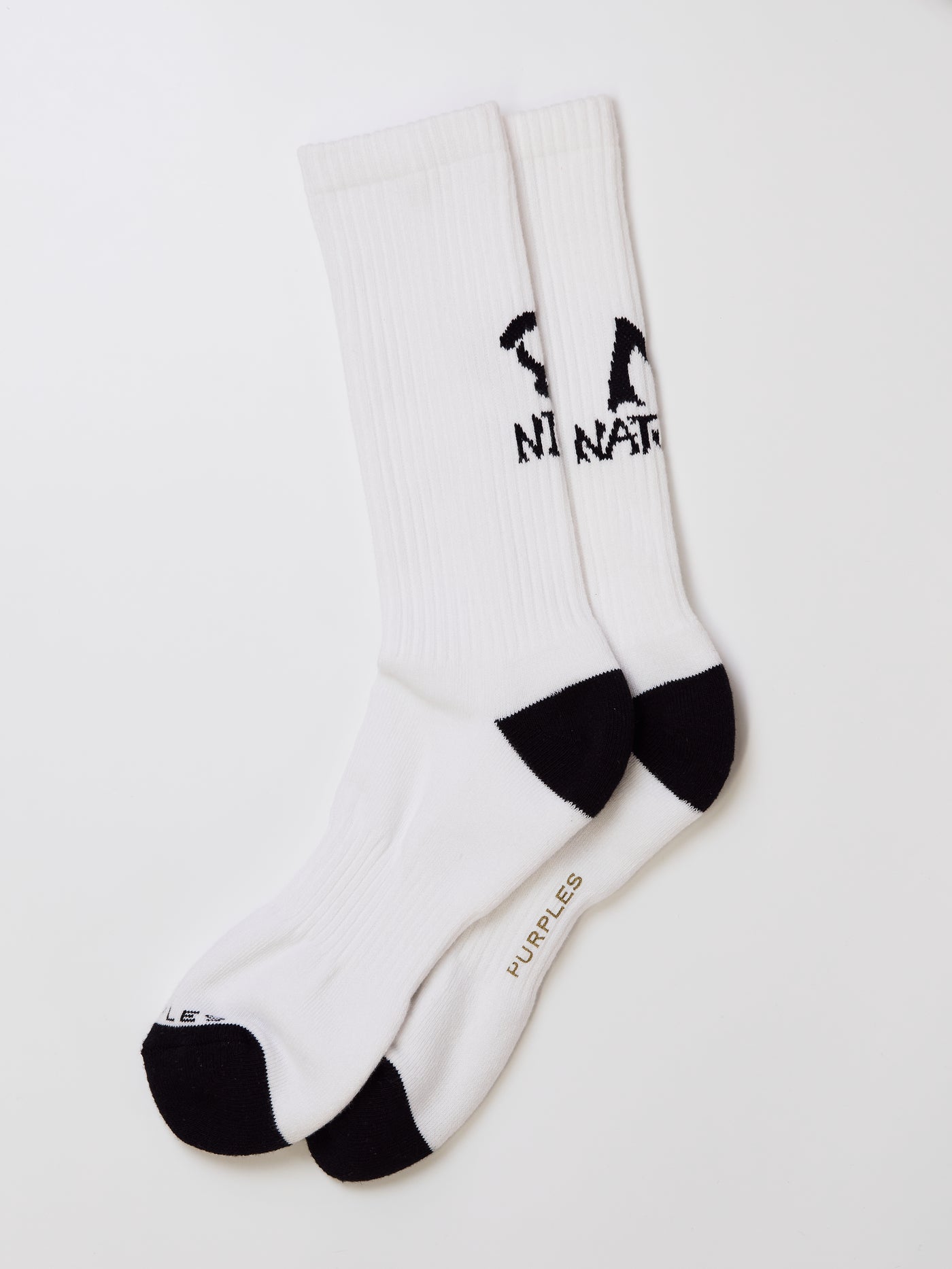 NATURAL9 collaboration socks  -white-