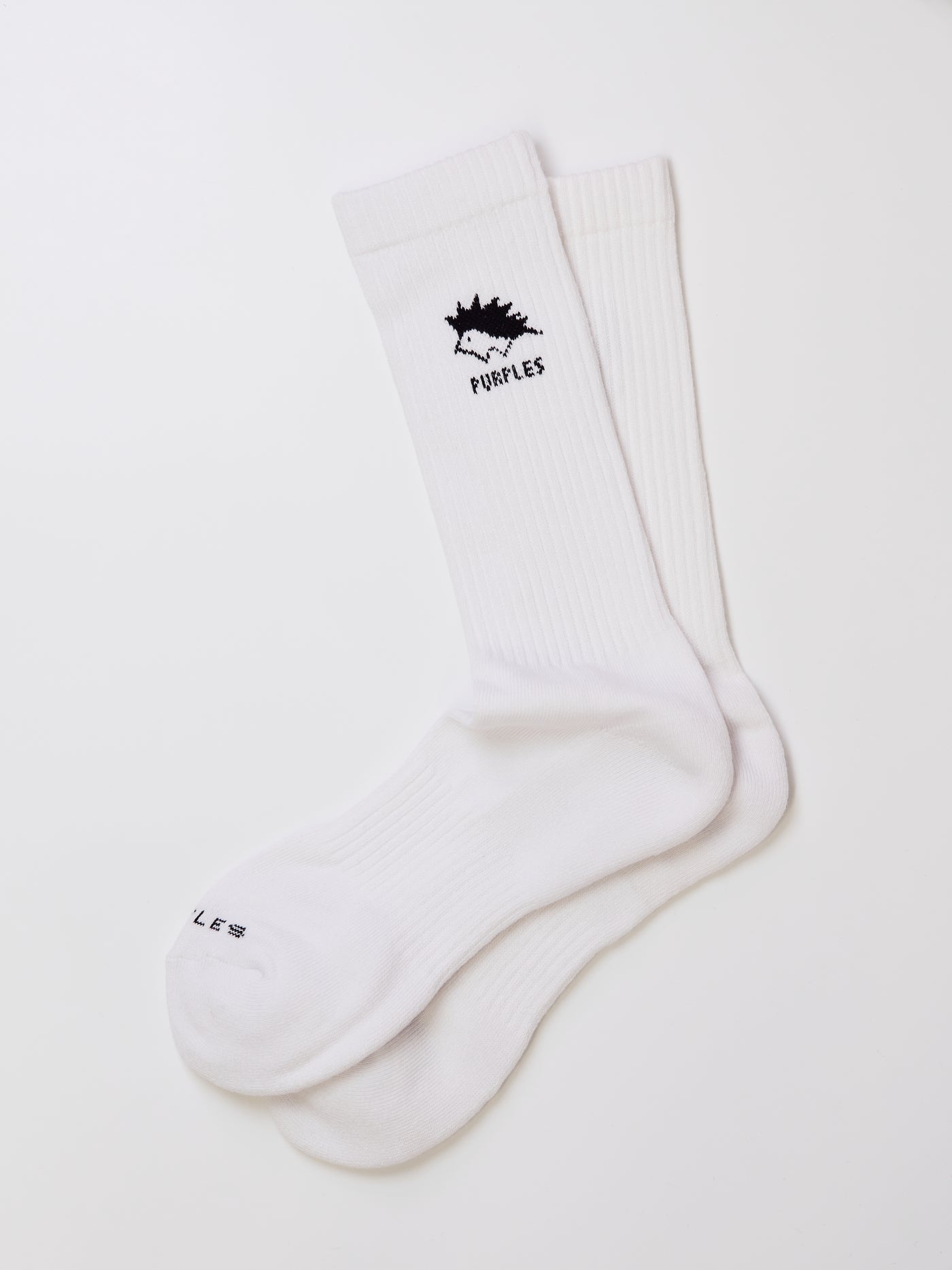 Towel like color socks -WHITE-