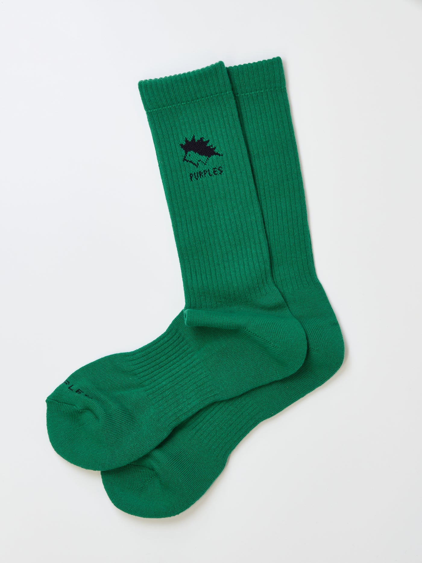 Towel like color socks -GREEN-