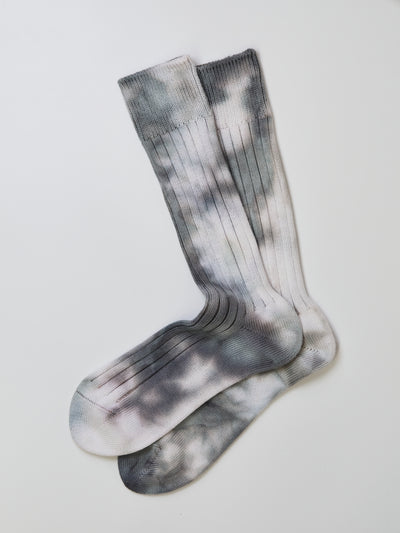 American sea island cotton - TIE-DYE BLACK -  <UNISEX>