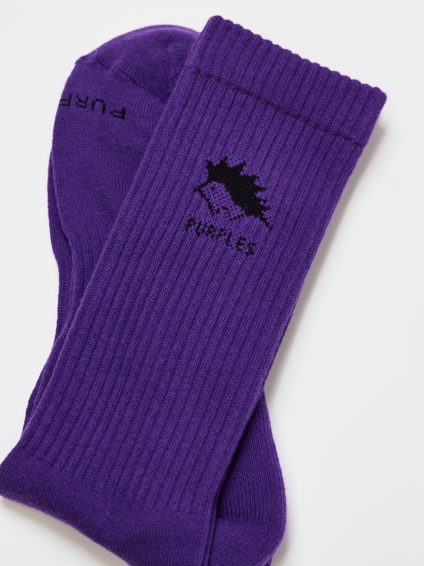 Towel like color socks -PURPLE-