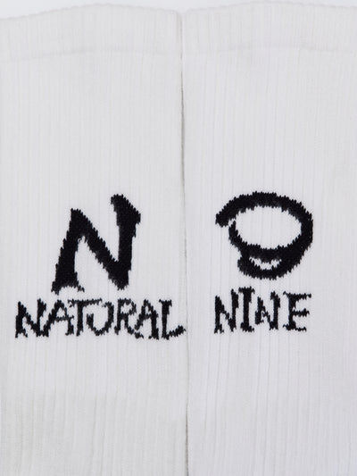 NATURAL9 collaboration socks  -white-