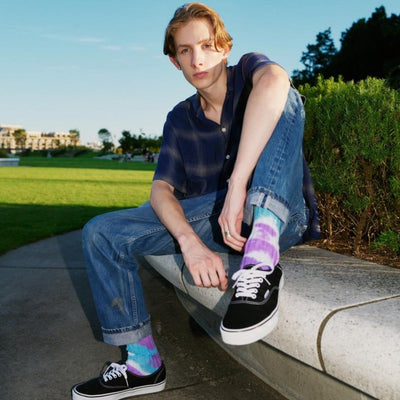 American sea island cotton - TIE-DYE BLUE -  <UNISEX>